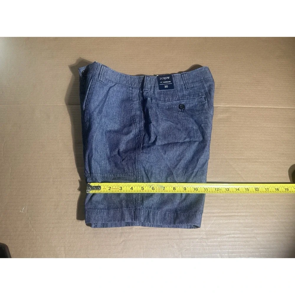 J. Crew 100% Linen Flex Blue Chino Shorts Men's Size 30  |  7 Inseam
